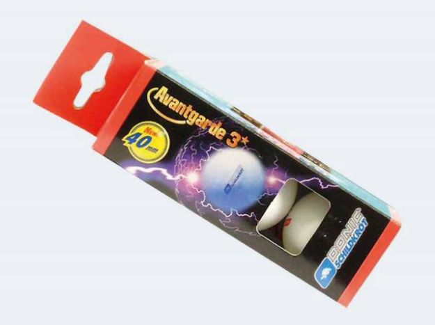 Bild von 3 TT-Bälle 4cm 3* Avantgarde weiß - 60-8334