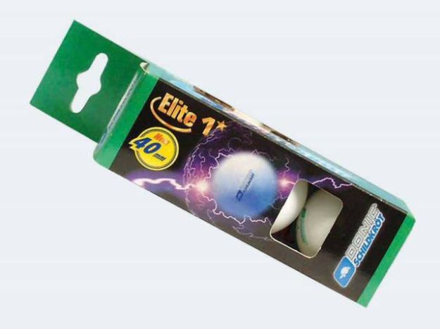 Bild von 3 TT-Bälle 4cm 1* Eliteweiß - 60-8310