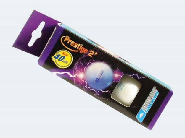 Bild von 3 TT-Bälle 4cm 2* Prestige weiß - 60-8322