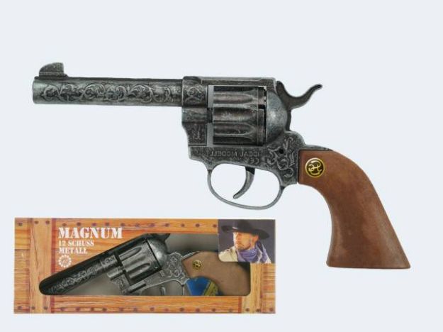 Bild von 12-Sch Pistole Magnum 22cm antik Metall Langlauf - 2038678