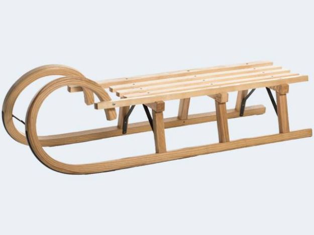 Bild von Gebirgsrodel 115cm Esche Lattensitz natur lackier - 07115