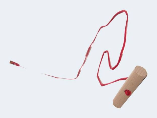 Bild von Rodelseil/Holzgriff 130cm - 14010