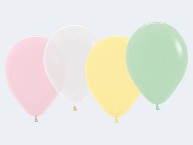 Bild von 8 Luftballon pastell 30cm bunt - 12055
