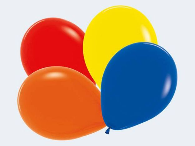 Bild von 7 Luftballon kristall 28cm bunt - 12065