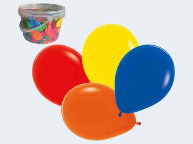 Bild von 500 Luftballon bunt imEimer D:18cm U: 50-60cm - 12331
