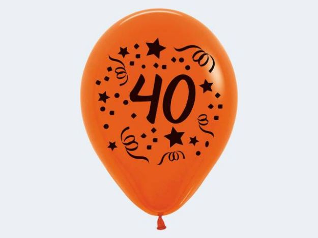 Bild von 7 Luftballon "40" bunt 30cm - 12424