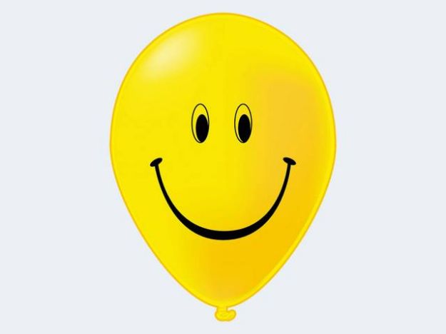 Bild von 7 Luftballon Smile gelb 30cm - 12440