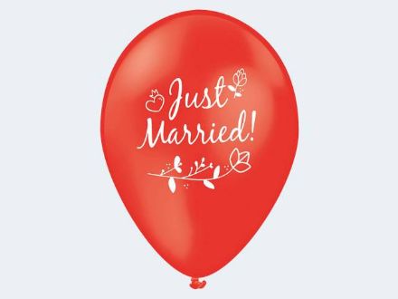 Zeige Details für 25 Luftballon Just Married rot 30cm - 12571 Bild von 25 Luftballon Just Married rot 30cm - 12571