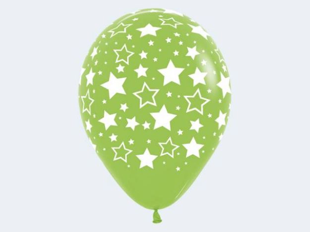 Bild von 5 Luftballon Stars bunt 30cm - 12442