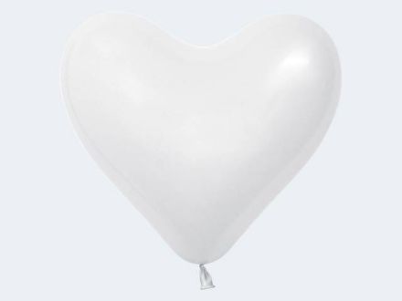 Zeige Details für 12 Herz Luftballon weiss 25cm - 12766 Bild von 12 Herz Luftballon weiss 25cm - 12766