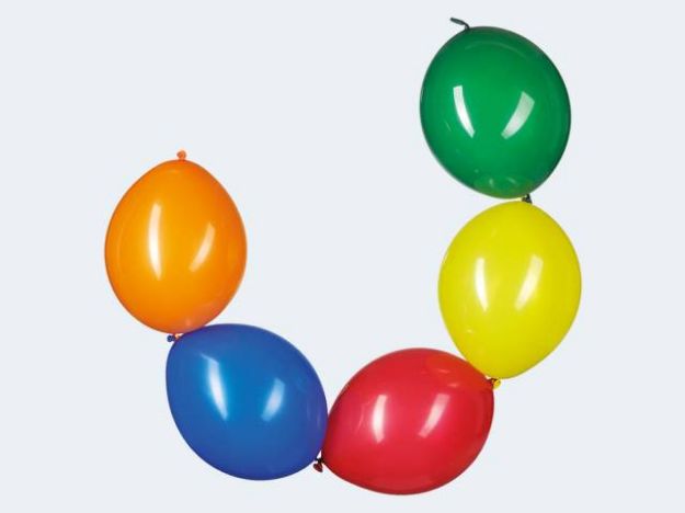 Bild von 20 Kettenluftballon bunt 25cm - 12810