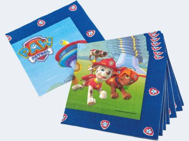Bild von 20 Servietten Paw Patrol 33x33cm 3-lagig - 19702