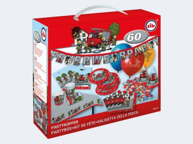 Bild von Party-Koffer Feuerwehr 60-tlg. - 19510