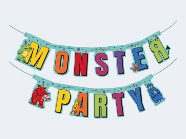 Bild von Girlande Monster L:1,2m Buchstaben - 19963
