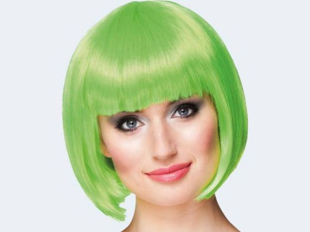 Bild von Perücke Bob Cabaret limonengrün - 85894