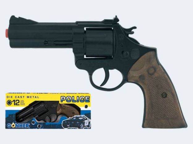 Bild von 12-Sch Pistole 24cm Magnum schwarz Metall Kurzlauf - 127/6-R