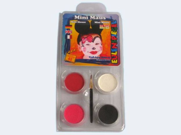 Bild von Schminkset Maus 4 Farben Pinsel und Anleitung - 204498