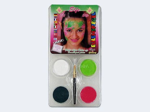 Bild von Schminkset Elfe 4 Farben Pinsel und Anleitung - 204375
