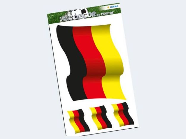Bild von Fensterdecor XL 4 Deuschlandfahnen für Fenster - 3187