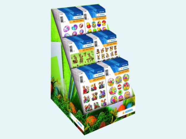 Bild von 60 Oster-Sticker DECOR - 6 verschiedene Arten -  3047