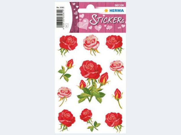 Bild von Schmucketiketten Rosen - Eine Verkaufseinheit = 10 Stück - 3581
