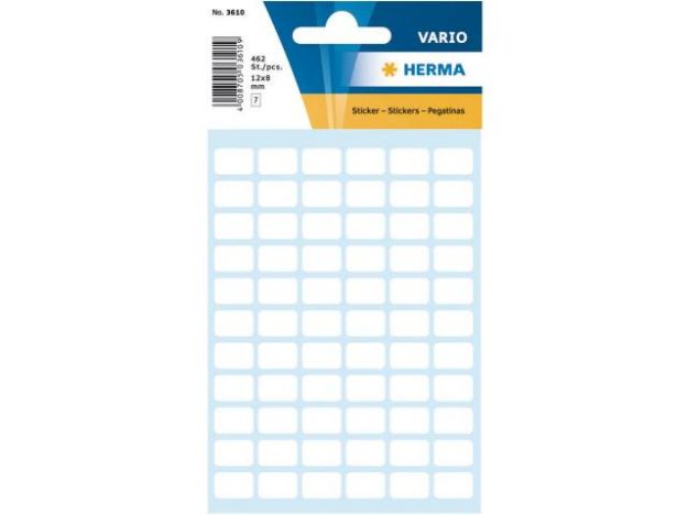 Bild von Haftetiketten 3610 8x12 weiss - Eine Verkaufseinheit = 10 Stück