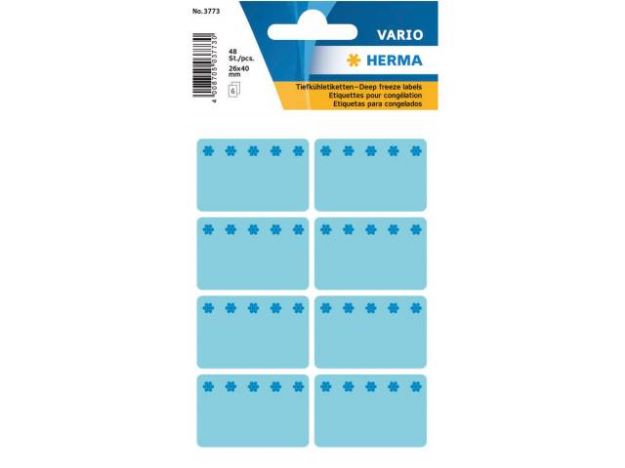 Bild von Tiefkühl-Etiketten 3773 blau 48 Stück - Eine Verkaufseinheit = 10 Stück