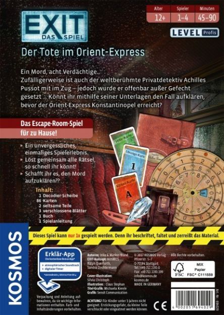 Bild von Kosmos EXIT - Der Tote im Orient-Express - 694029
