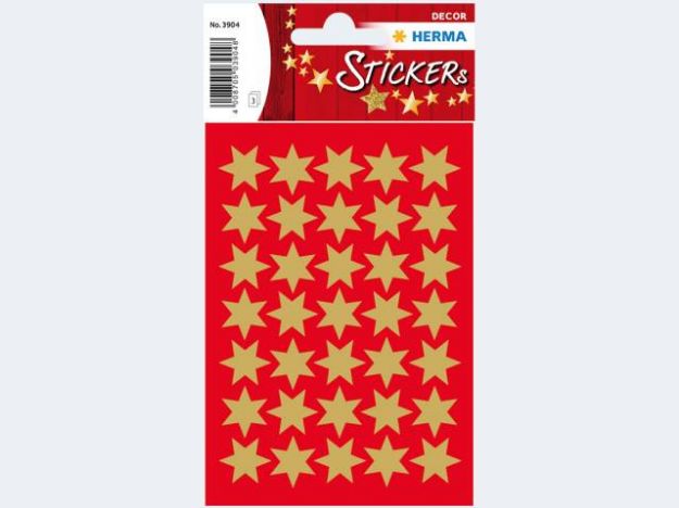 Bild von Sterne 3Blatt gold mittel - Eine Verkaufseinheit = 10 Stück - 3904