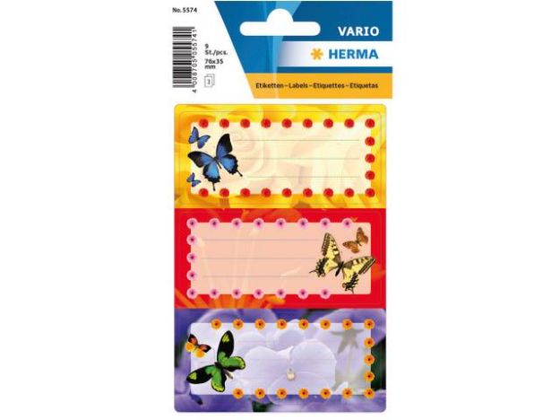Bild von Buchetiketten Schmetterling - Eine Verkaufseinheit = 10 Stück - 5574