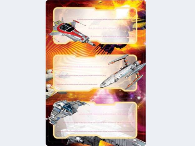 Bild von Buchetiketten Raumschiff - Eine Verkaufseinheit = 10 Stück - 5589