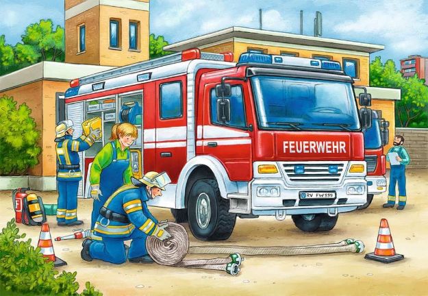 Bild von Ravensburger 07574 Puzzle Polizei und Feuerwehr 2 x 12 Teile