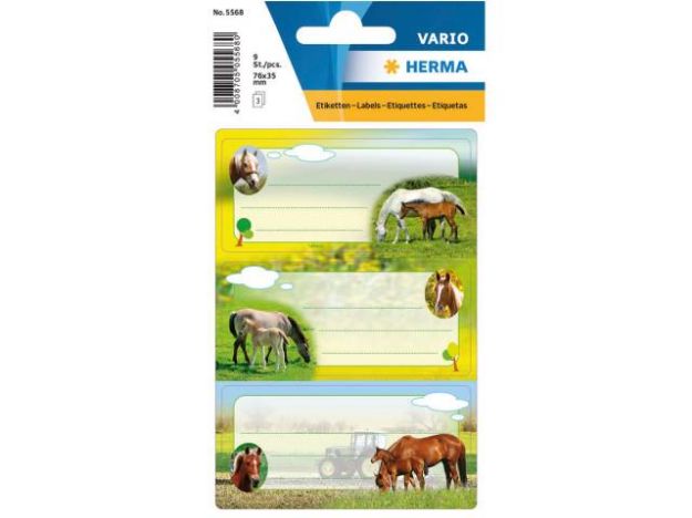 Bild von Buchetiketten Pferde - Eine Verkaufseinheit = 10 Stück - 5568