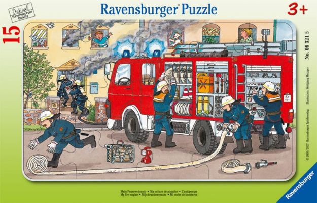 Bild von Ravensburger 06321 Rahmenpuzzle Mein Feuerwehrauto 15 Teile