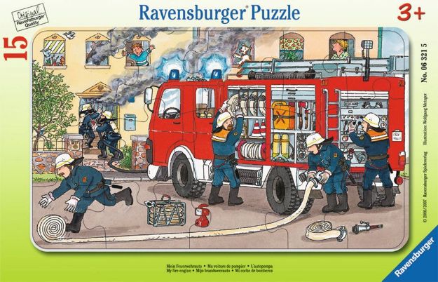 Bild von Ravensburger 06321 Rahmenpuzzle Mein Feuerwehrauto 15 Teile