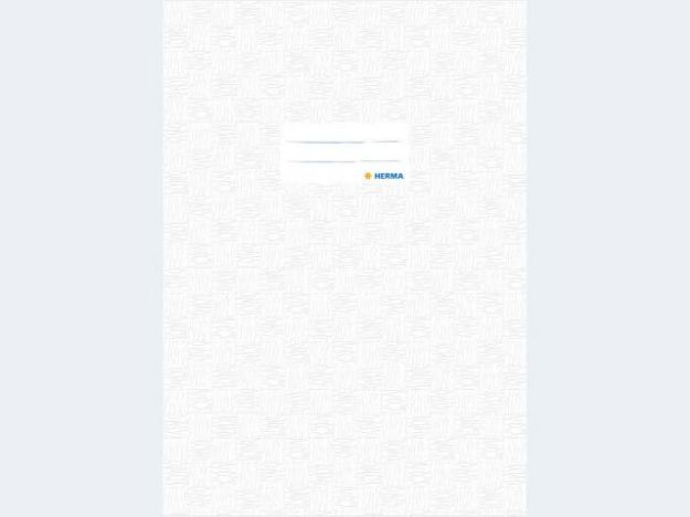 Bild von Heftschoner A4 weiss m Schild und Bastprägung - Eine Verkaufseinheit = 25 Stück - 7440