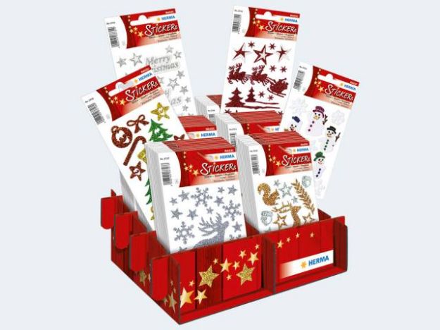 Bild von Weihnachtssticker Glanz&Glitter 60 Stück - 15223