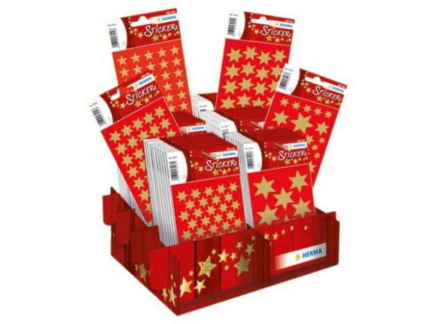 Bild von W-Sticker Sterne gold - Eine Verkaufseinheit = 60 Stück - 15280