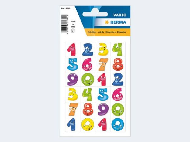 Bild von Sticker Vario Lustige Zahlen - Eine Verkaufseinheit = 10 Stück - 15692