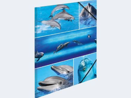 Zeige Details für Sammelmappe A4 Delfine Pappe - 19213 Bild von Sammelmappe A4 Delfine Pappe - 19213