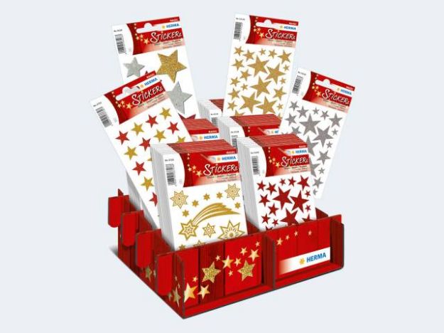 Bild von W-Sticker Sterne Glitter - verschiedene Varianten - Eine Verkaufseinheit = 60 Stück - 15098