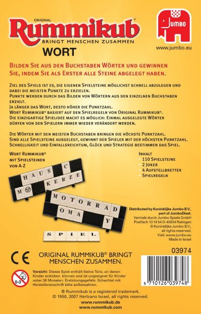 Bild von Jumbo Original Wort Rummikub kompakt - 03974