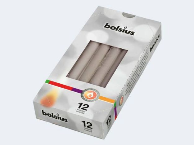 Bild von Spitzkerze 245x24 warmgrau - Eine Verkaufseinheit = 12 Stück - 103600356822