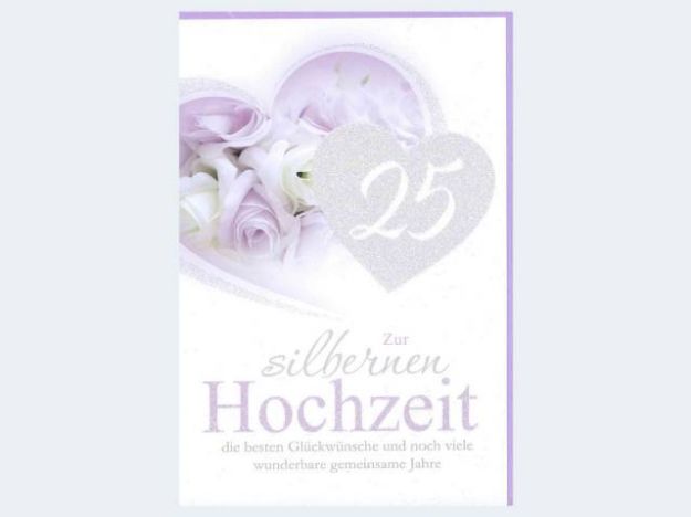 Bild von Silberhochzeit Rosen - Eine Verkaufseinheit = 5 Stück - 71-1156