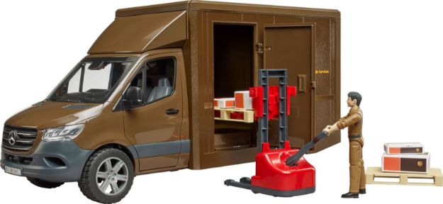 Bild von Bruder 02678 MB Sprinter UPS mit Fahrer und Zubehör