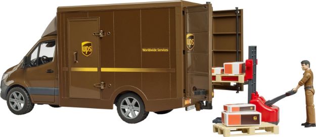 Bild von Bruder 02678 MB Sprinter UPS mit Fahrer und Zubehör
