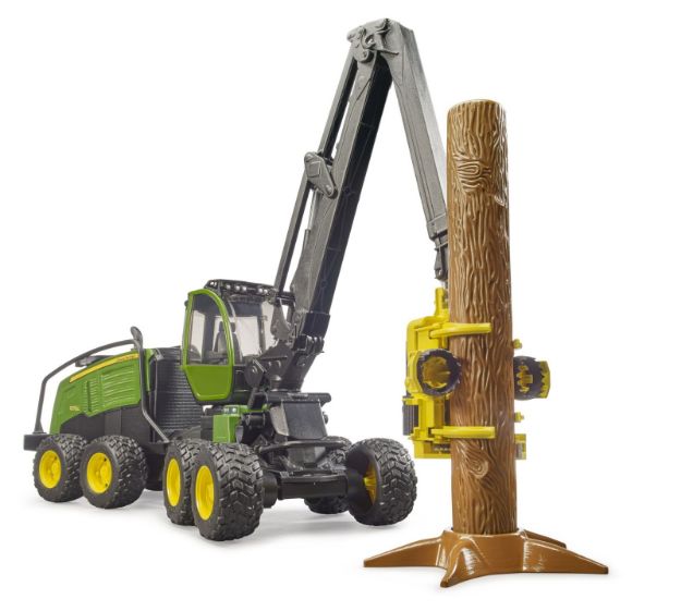 Bild von Bruder 2135 John Deere 1270G Harvester mit 1 Baumstamm - 02135