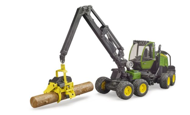 Bild von Bruder 2135 John Deere 1270G Harvester mit 1 Baumstamm - 02135