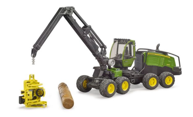 Bild von Bruder 2135 John Deere 1270G Harvester mit 1 Baumstamm - 02135