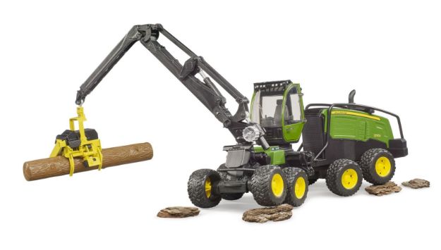 Bild von Bruder 2135 John Deere 1270G Harvester mit 1 Baumstamm - 02135